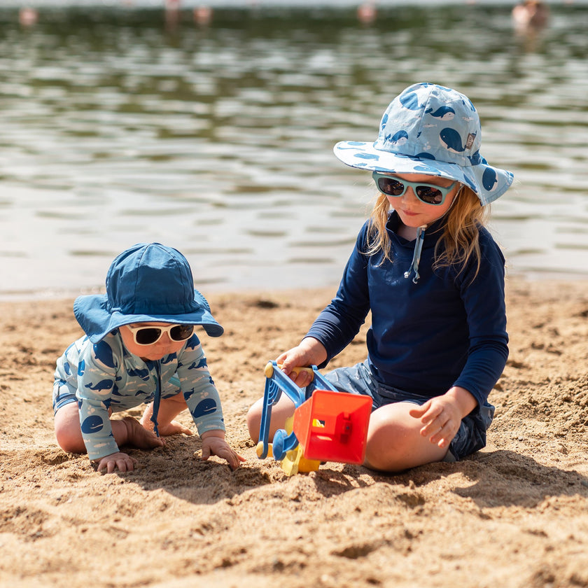 Jan & Jul Cotton Floppy Hat Blue Whale