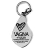 I HEART GUTS VAGINA + VULVA KEYCHAIN SPARKLY CLIT FACE