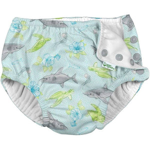 green sprouts Eco-Snap Swim Diaper Aqua Shark Sealife 18 Months