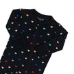 Kyte Baby Zippered Footie Midnight Rainbow Heart