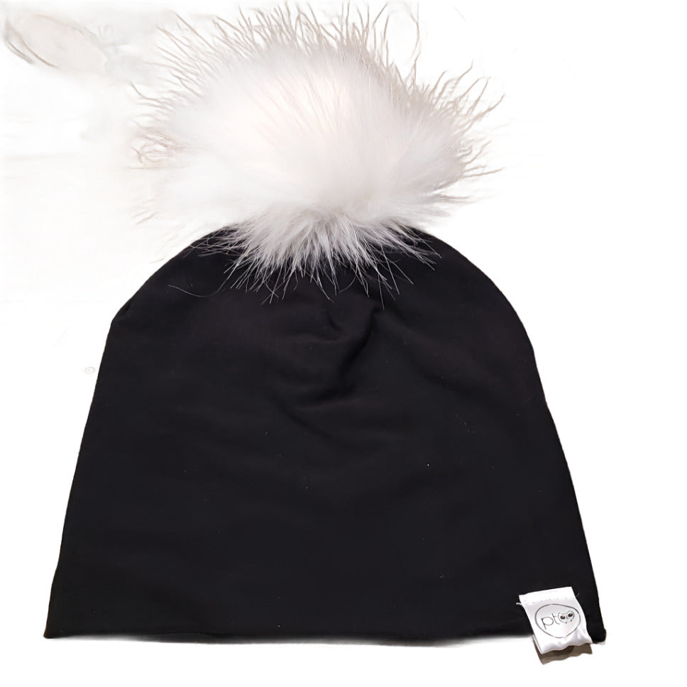 PTO Slouch Beanies with Removeable Pom Pom 6-24 Months