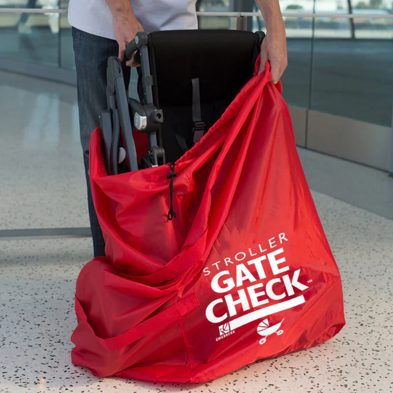 JL Childress Single/Double Stroller Gate Check Travel Bag Red