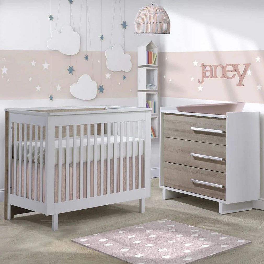 Tulip Urban Convertible Crib & 3-Drawer Dresser Sets