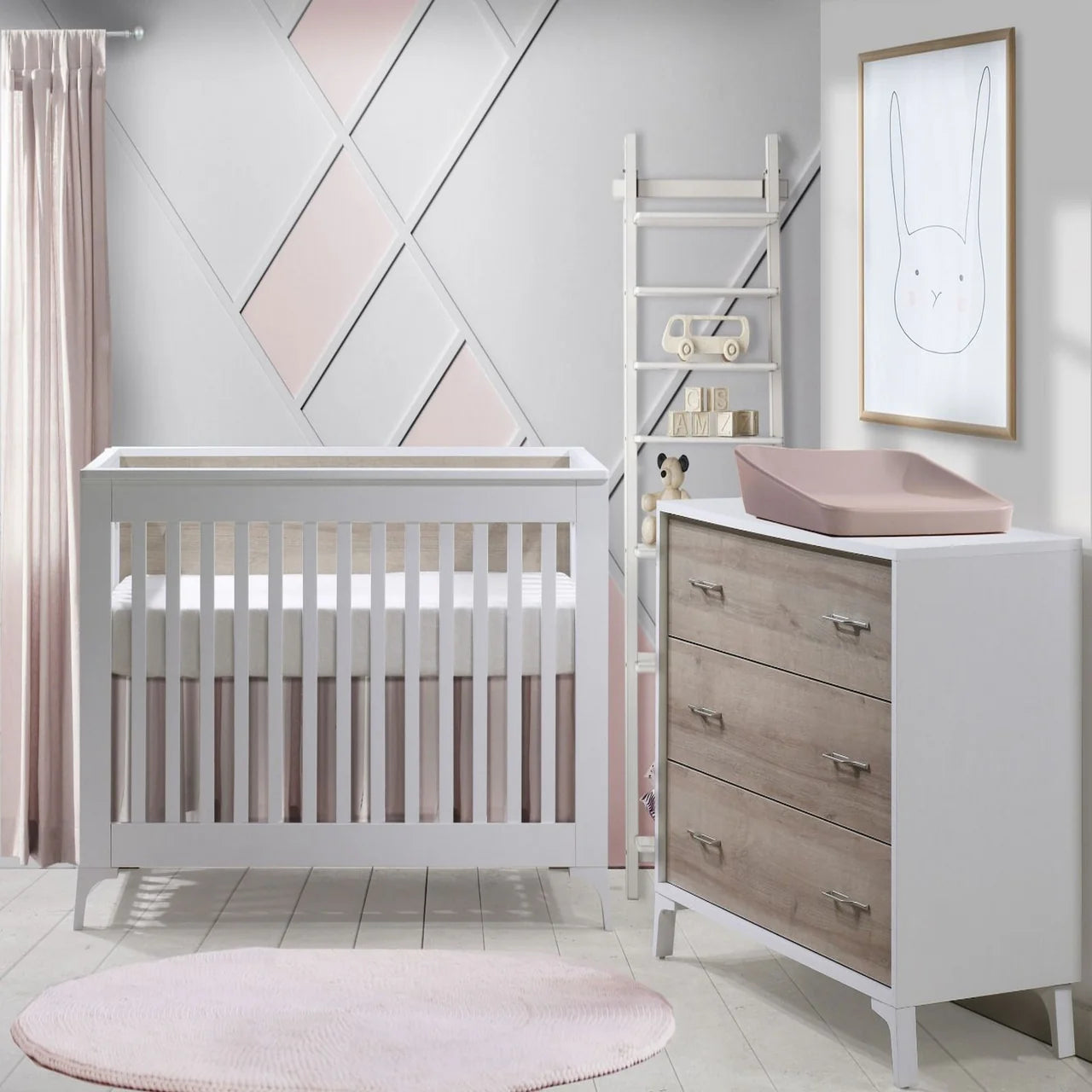 Tulip Metro Convertible Crib & 3-Drawer Dresser Sets