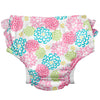 green sprouts Eco-Snap Ruffled Swim Diaper White Zinnia 18 Months