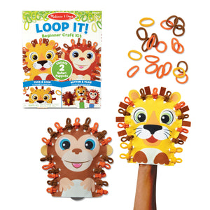 Melissa & Doug Loop It! Safari Puppets Craft Kit