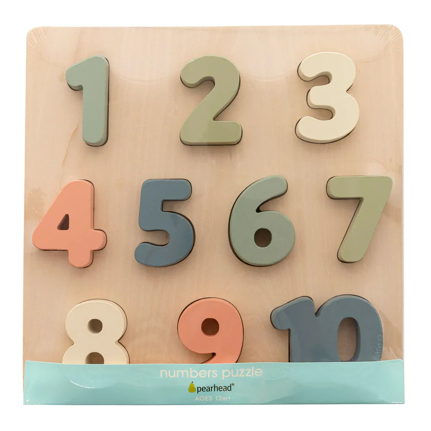 Pearhead Wooden Numbers Puzzle