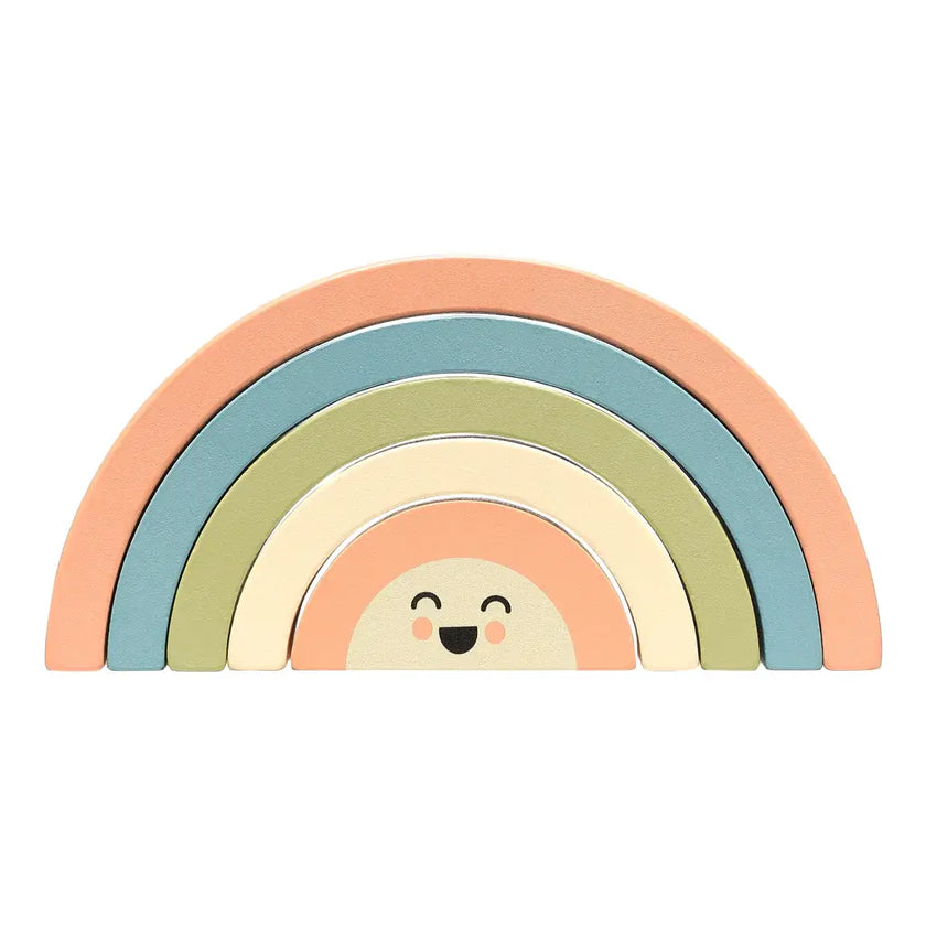 Pearhead Wooden Rainbow Stacking Toy