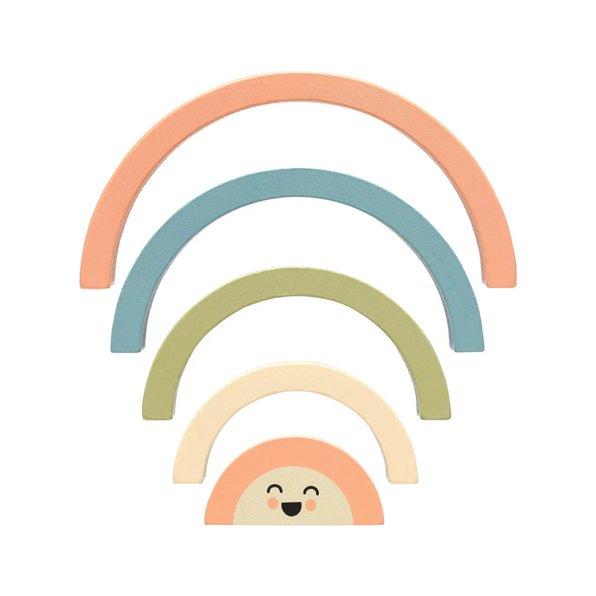 Pearhead Wooden Rainbow Stacking Toy