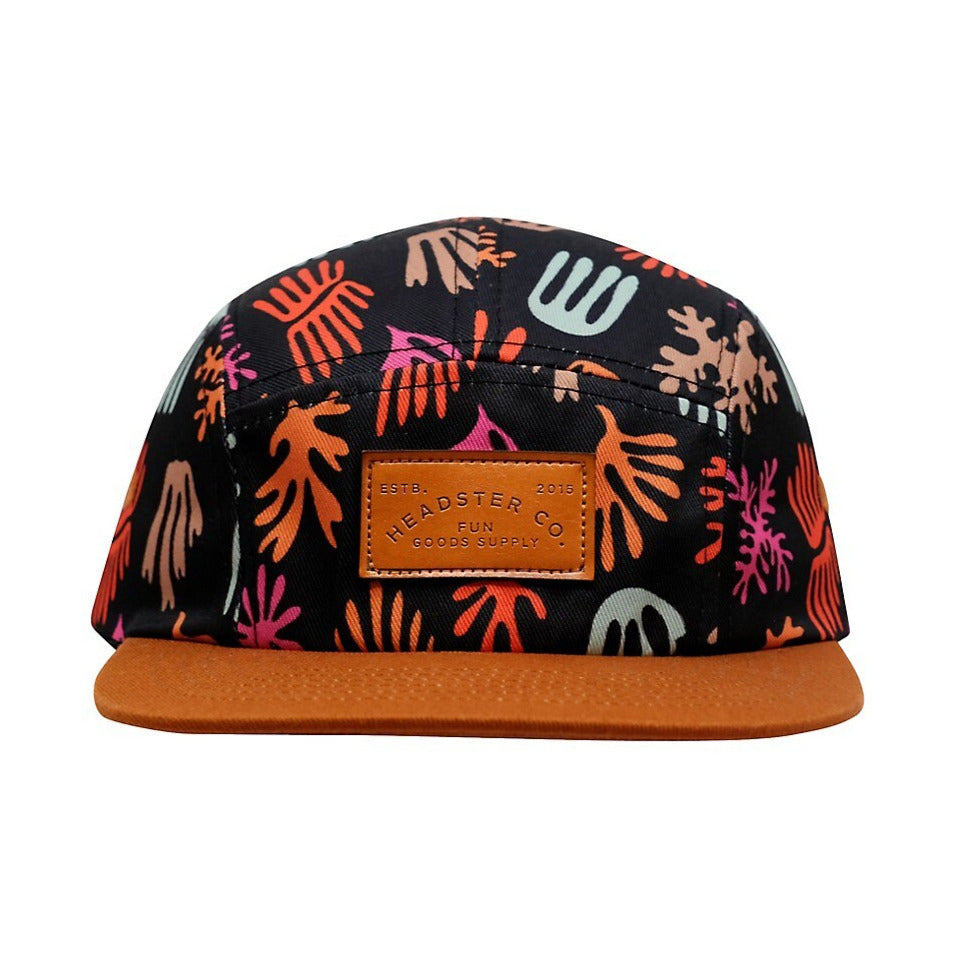 Headster 5 Panel Hats Seawall Black Youth