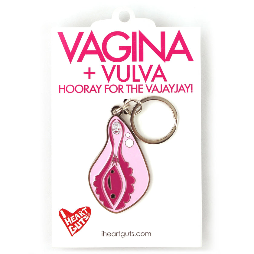I Heart Guts Vagina + Vulva Keychain