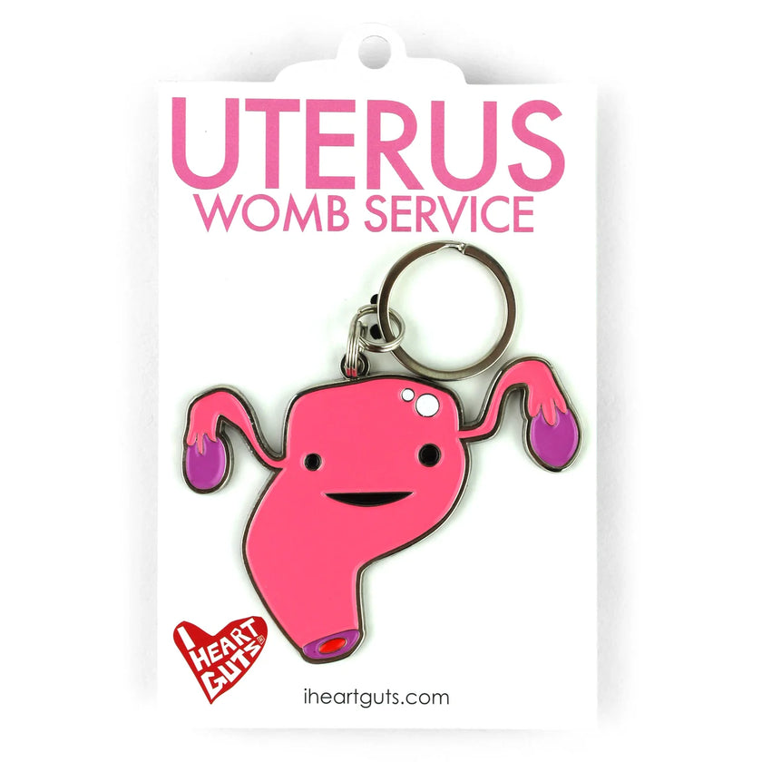 I Heart Guts Uterus Keychain