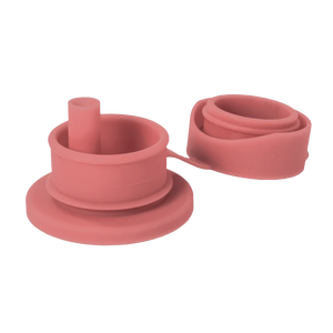 Pura Big Mouth Silicone Sports Straw Top Rose