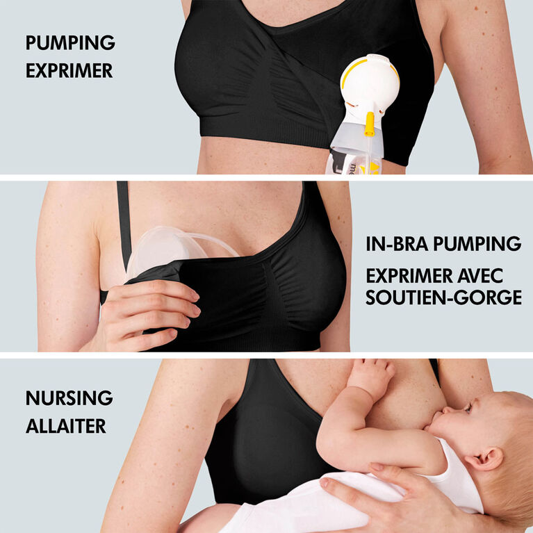 Medela 3-in-1 Nursing & Pumping Bra Black