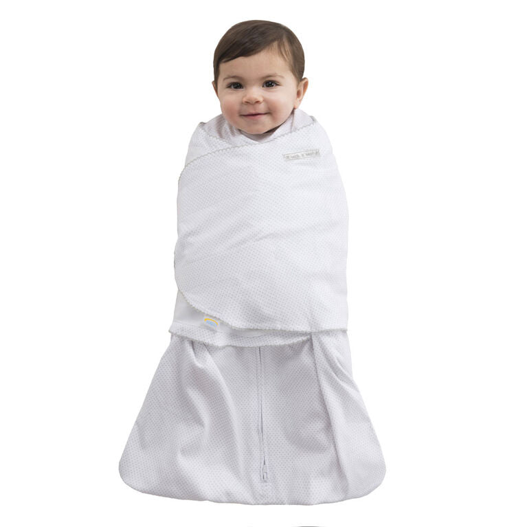 HALO 1.5 TOG Cotton SleepSack Swaddles Silver Pin Dot Small