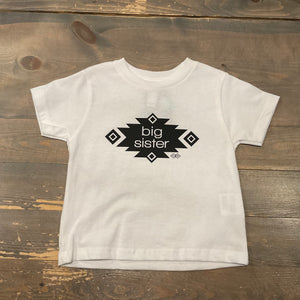 Awasis Boutique Big Sister Toddler T-Shirts White/Black