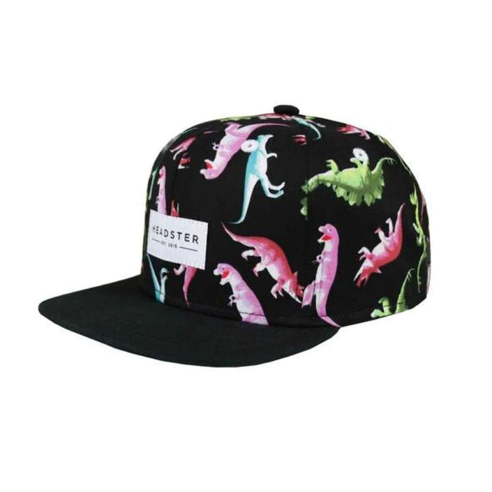 Headster Snapback Hats Dino Black