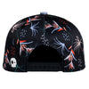 Headster Snapback Hats Birds of Paradise Black