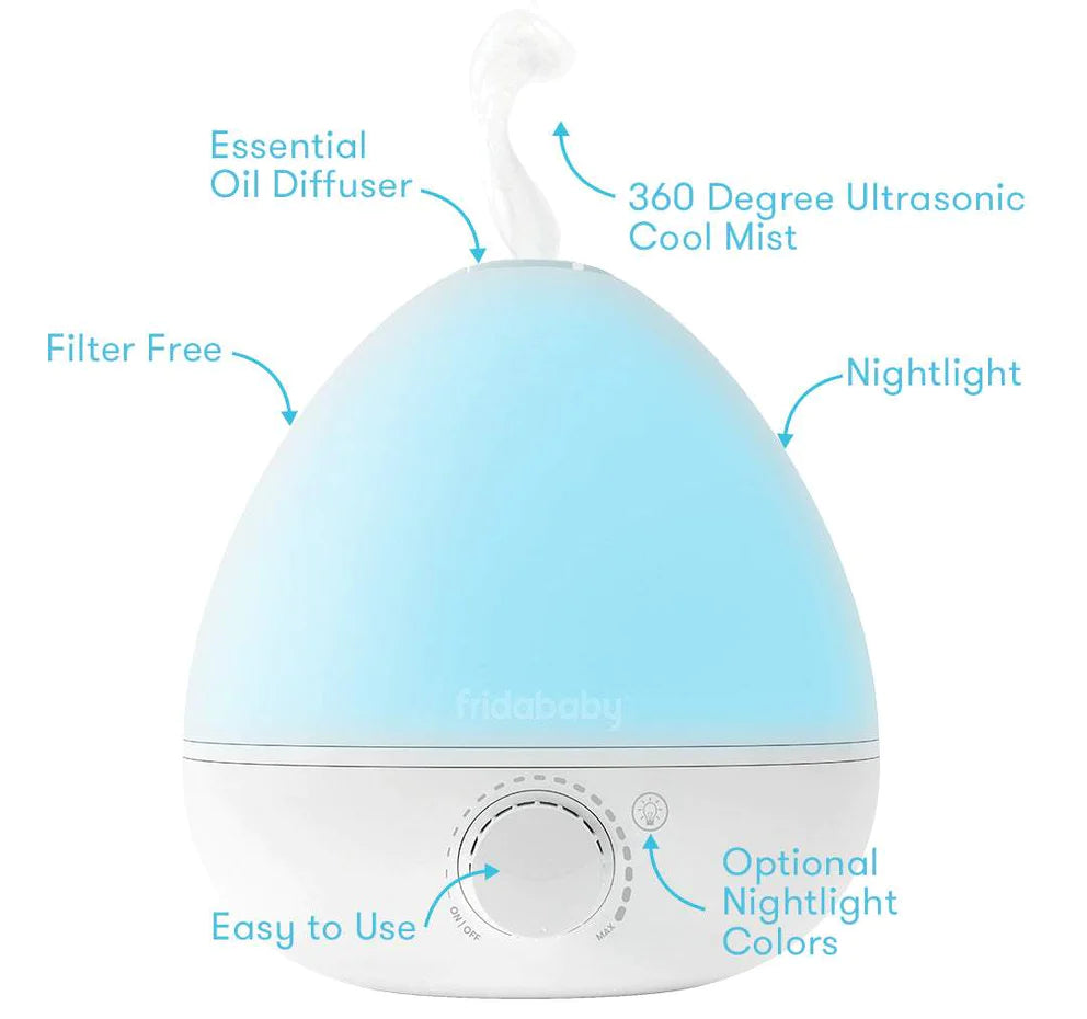 fridababy BreatheFrida 3-in-1 Humidifier/Diffuser/Nightlight