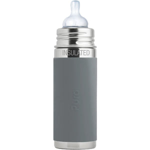 Pura Kiki 9oz. Stainless Steel Insulated Infant Bottle Slate