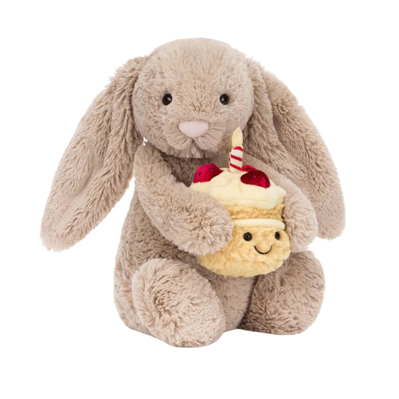 Jellycat Bashful Beige Bunny ‘Birthday’