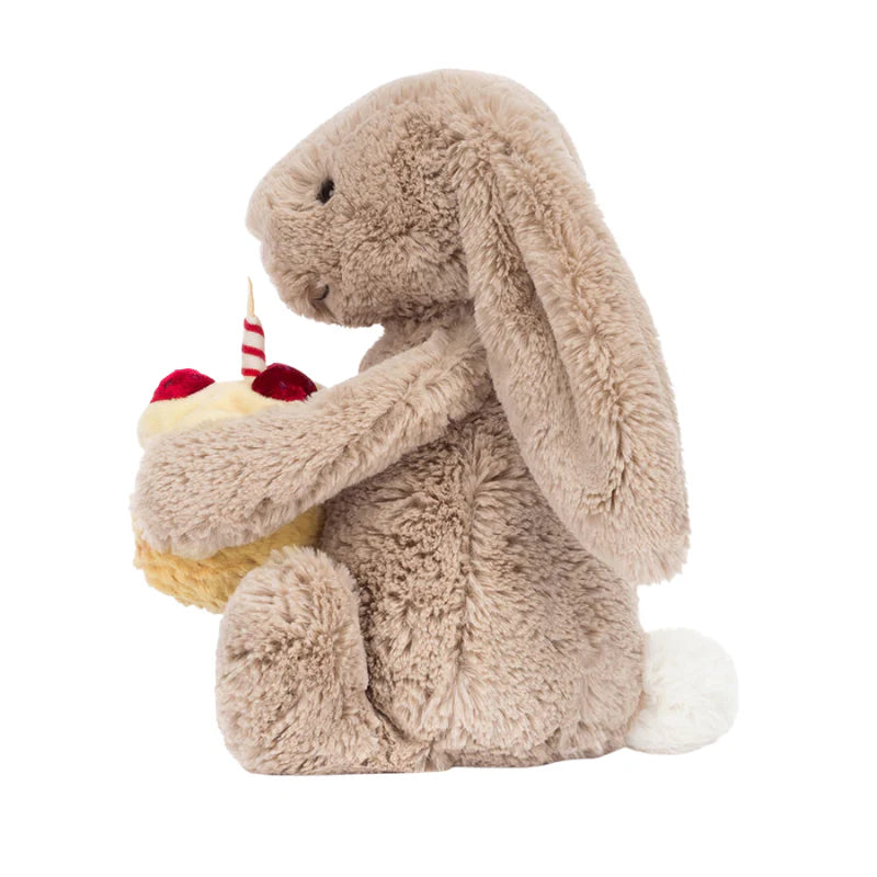 Jellycat Bashful Beige Bunny ‘Birthday’