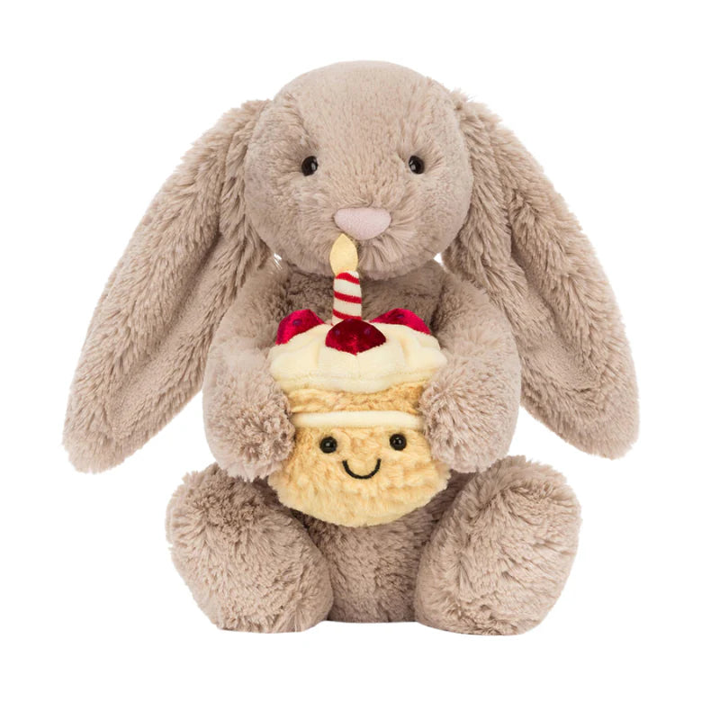 Jellycat Bashful Beige Bunny ‘Birthday’