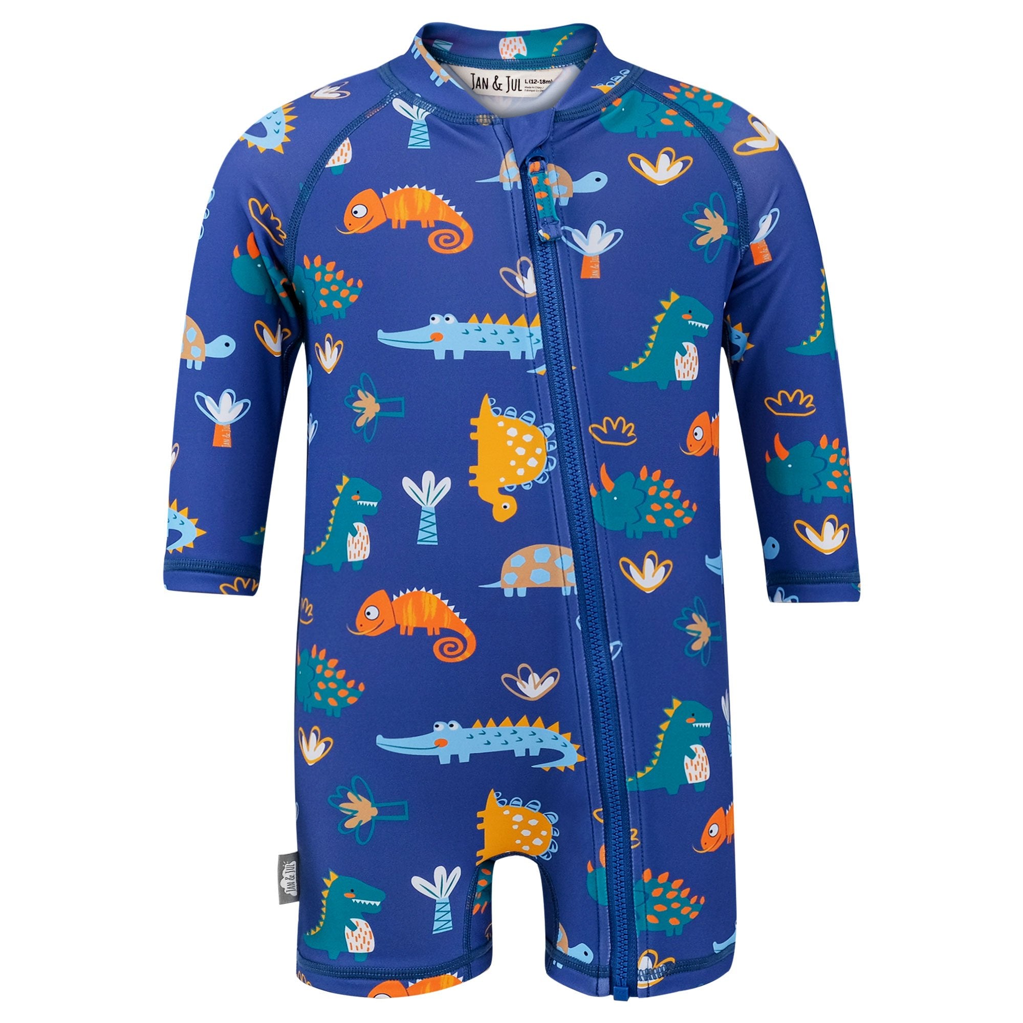 Jan & Jul 1-Piece UV Swimsuit Dino Buddies