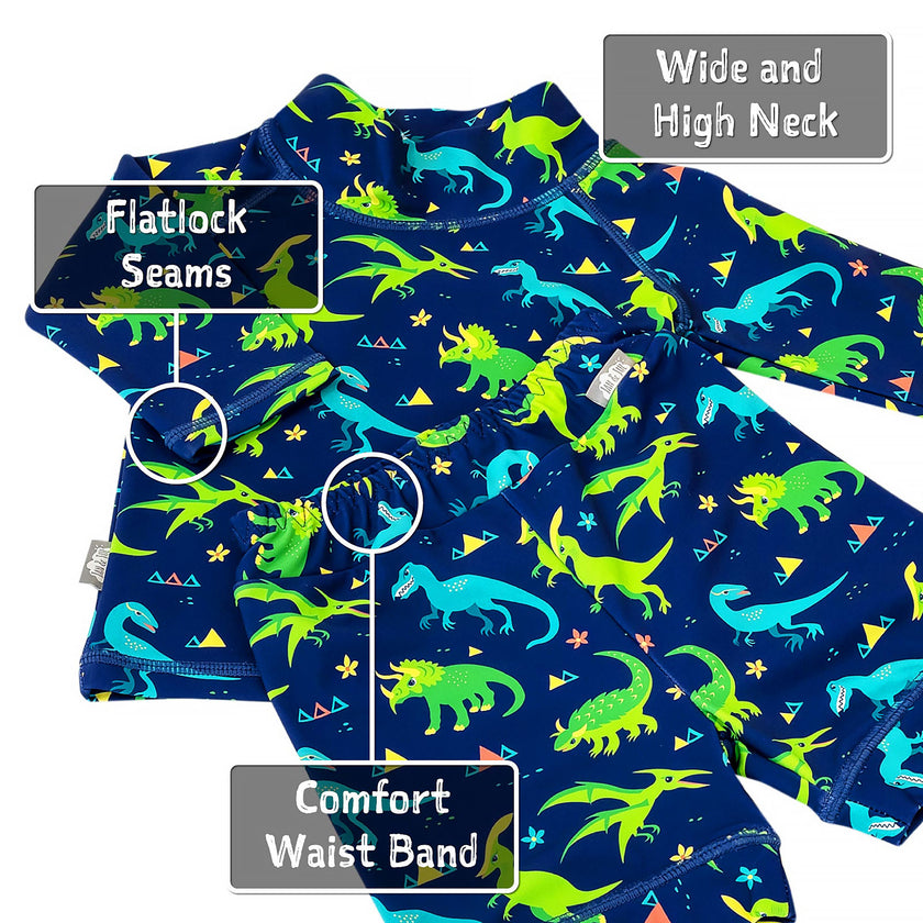 Jan & Jul 2-Piece UV Swimsuit Dinoland