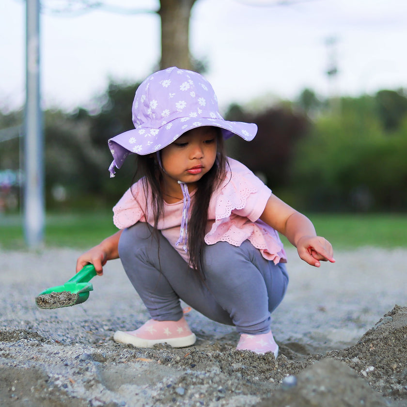 Jan & Jul Cotton Floppy Hat Lavender Daisy