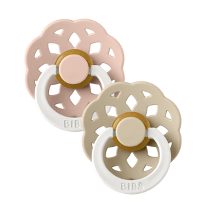 BIBS Boheme GLOW Pacifiers (2-Pack) Blush/Vanilla