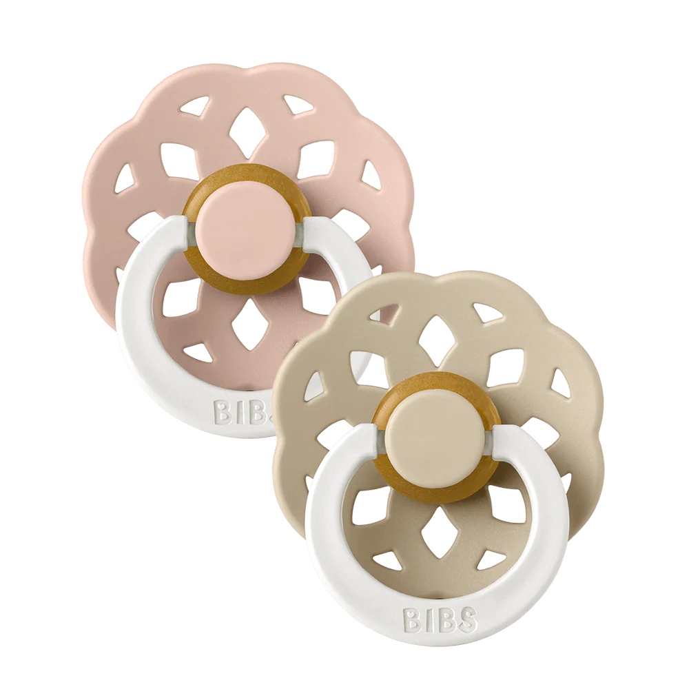 BIBS Boheme GLOW Pacifiers (2-Pack) Blush/Vanilla
