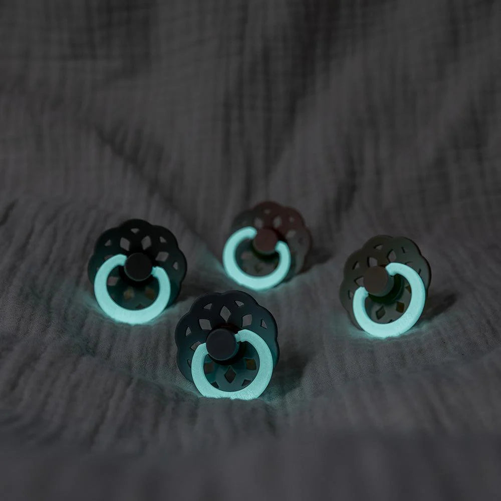 BIBS Boheme GLOW Pacifiers (2-Pack) Blush/Vanilla