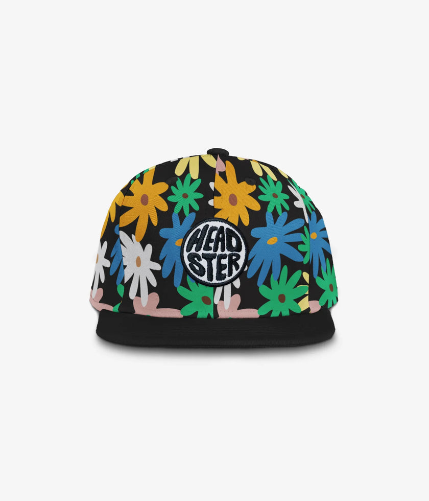 Headster SnapBack Hat Backyard Meadow Black