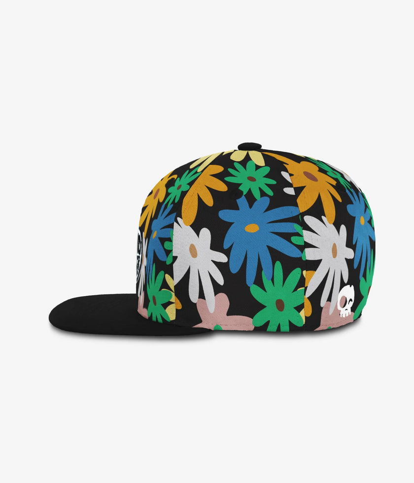 Headster SnapBack Hat Backyard Meadow Black