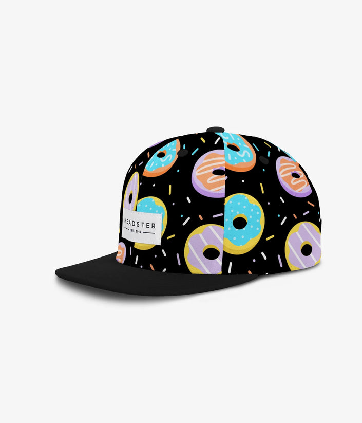 Headster SnapBack Hat Duh Donut Black