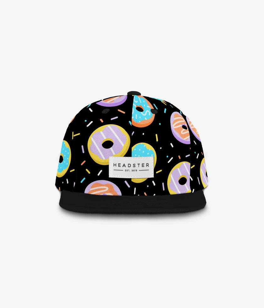 Headster SnapBack Hat Duh Donut Black