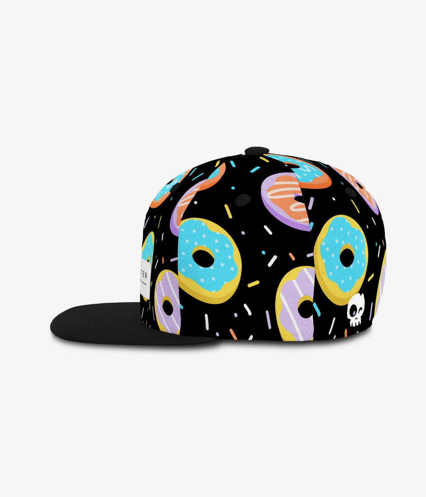 Headster SnapBack Hat Duh Donut Black
