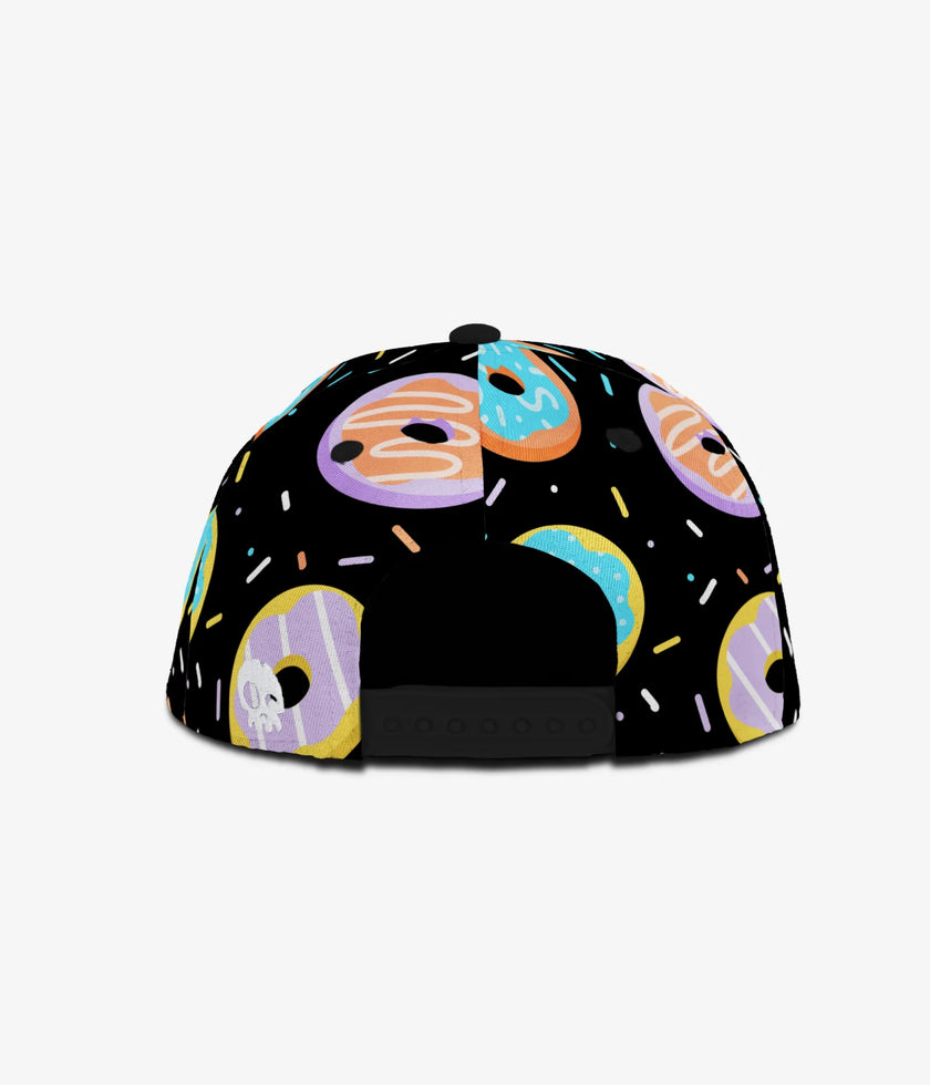 Headster SnapBack Hat Duh Donut Black