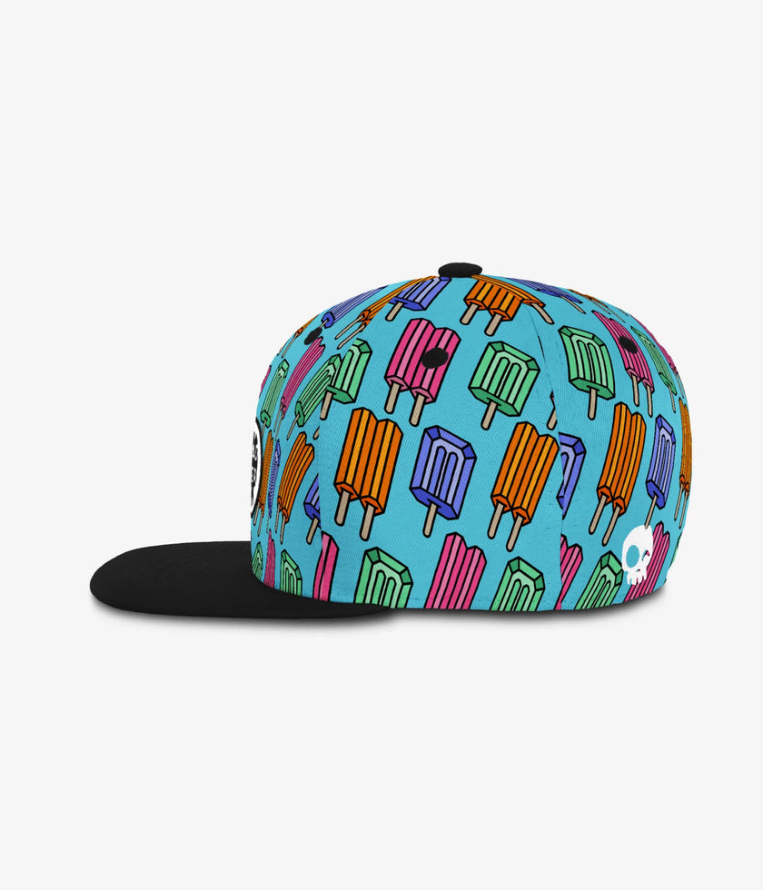 Headster Snapback Hat Pop Neon Blue