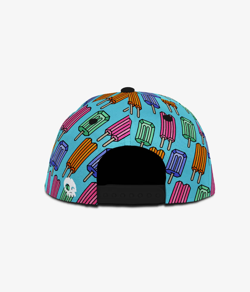 Headster Snapback Hat Pop Neon Blue