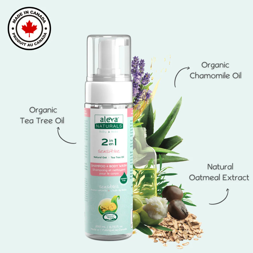 Aleva 2 in 1 Shampoo + Body Wash (200ml.)