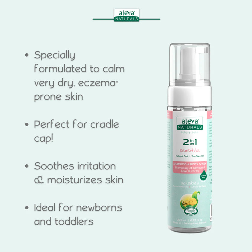 Aleva 2 in 1 Shampoo + Body Wash (200ml.)