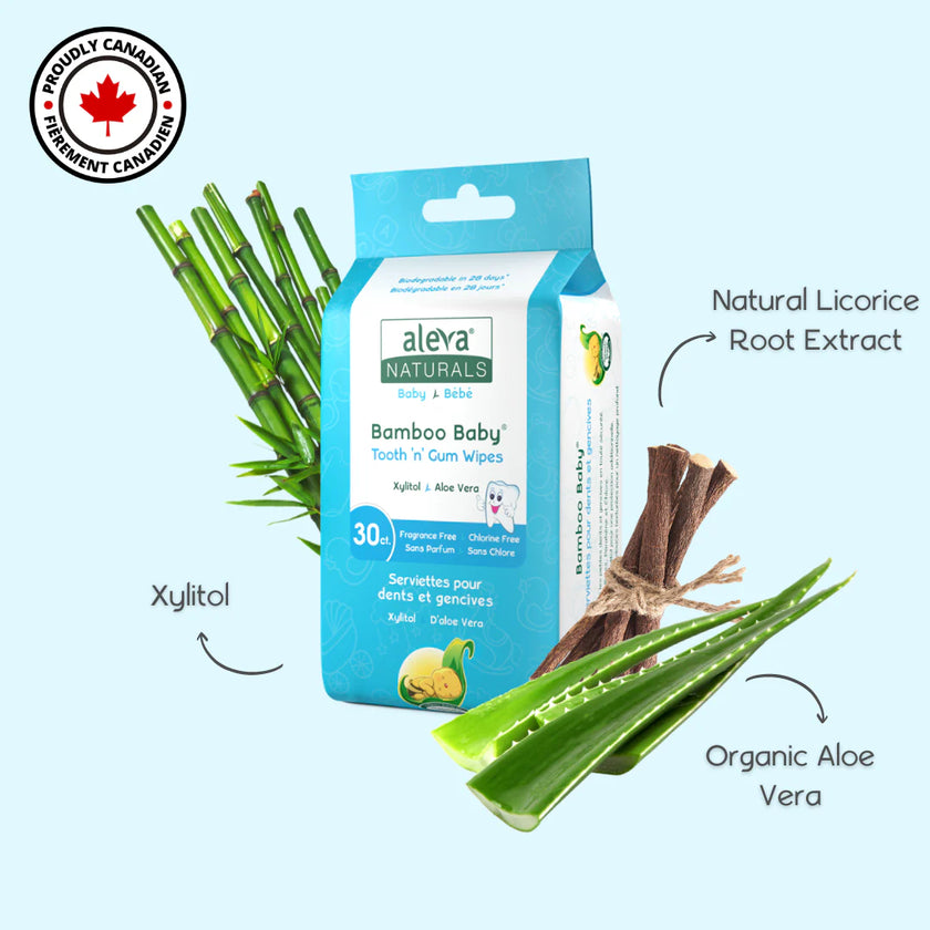 Aleva Bamboo Baby Tooth ‘n’ Gum Wipes (30 pack)