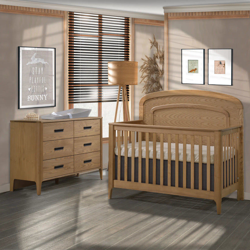 Natart Palo Convertible Crib with Arched Molding