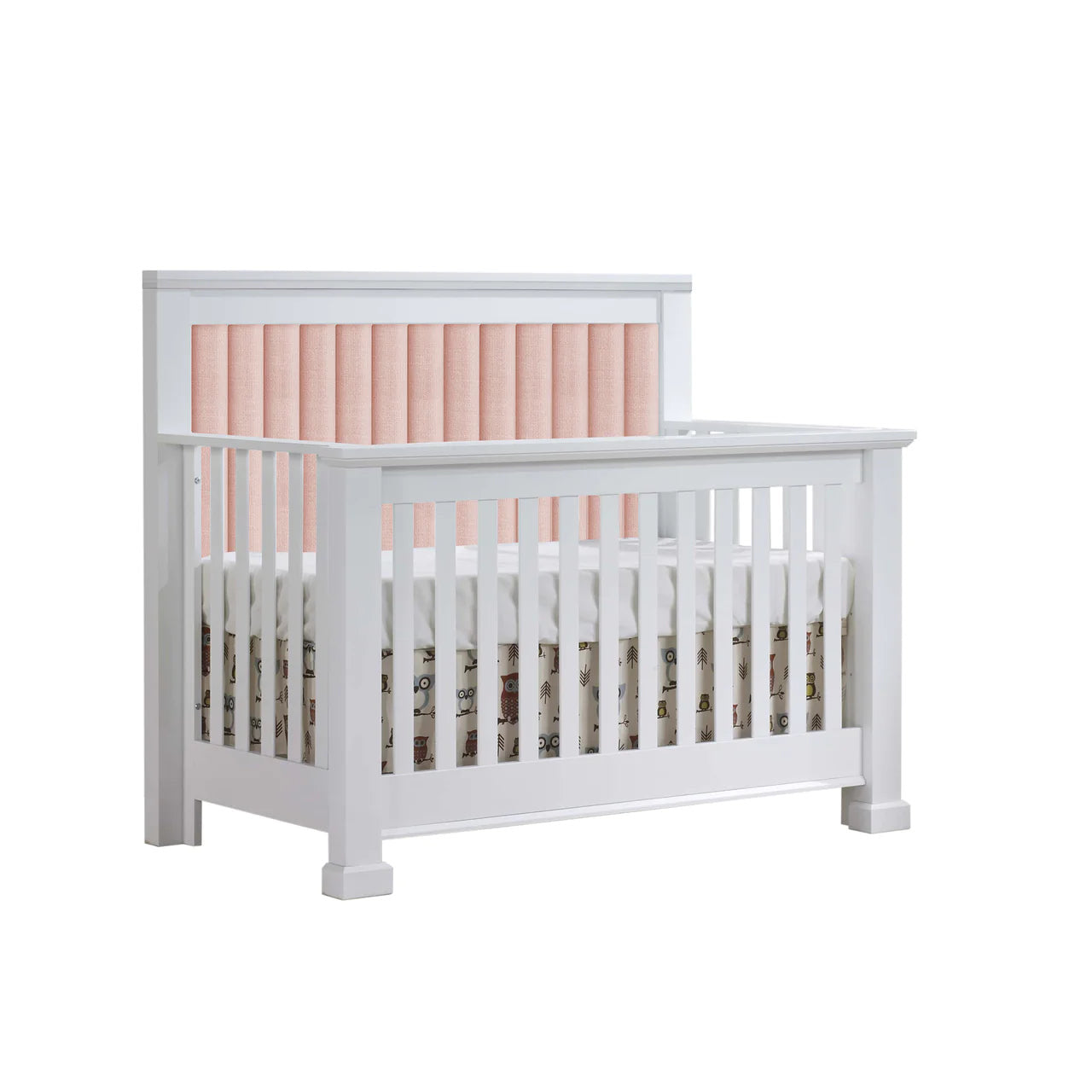 Natart Taylor Convertible Crib with Channel Tufted Panel