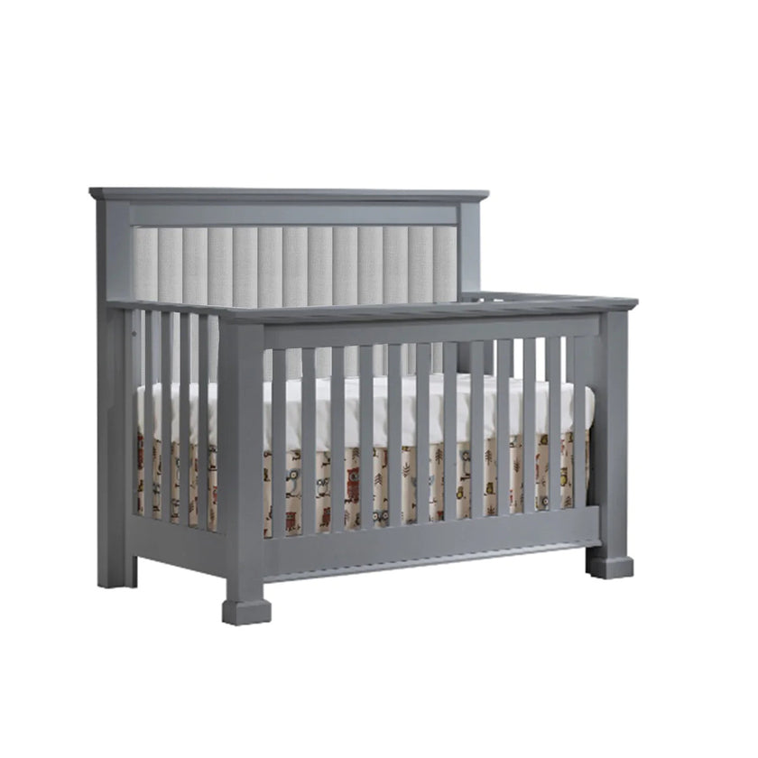 Natart Taylor Convertible Crib with Channel Tufted Panel