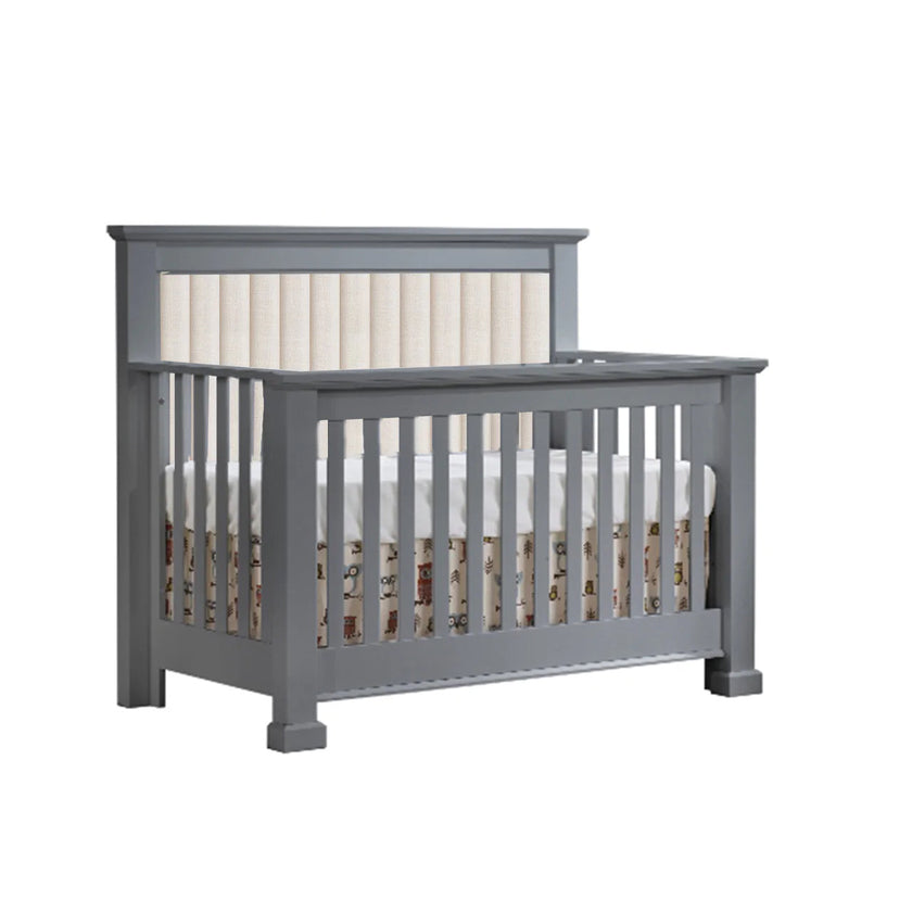 Natart Taylor Convertible Crib with Channel Tufted Panel