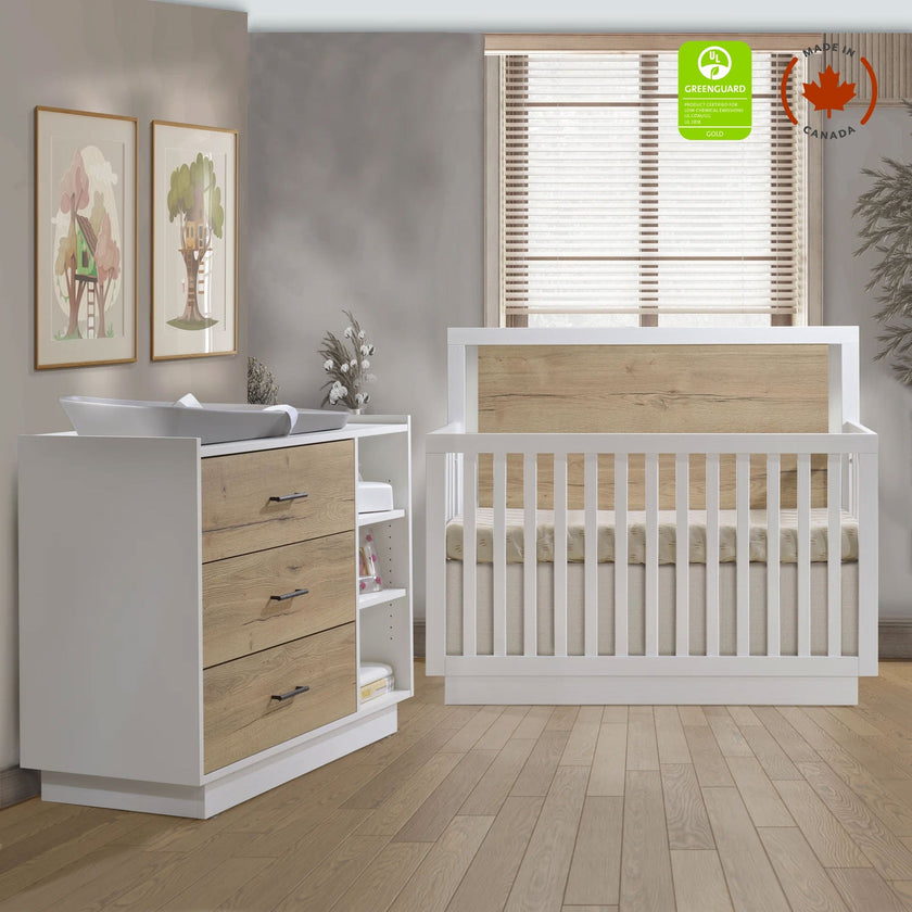 Tulip Tito Convertible Crib & Combo Dresser Set