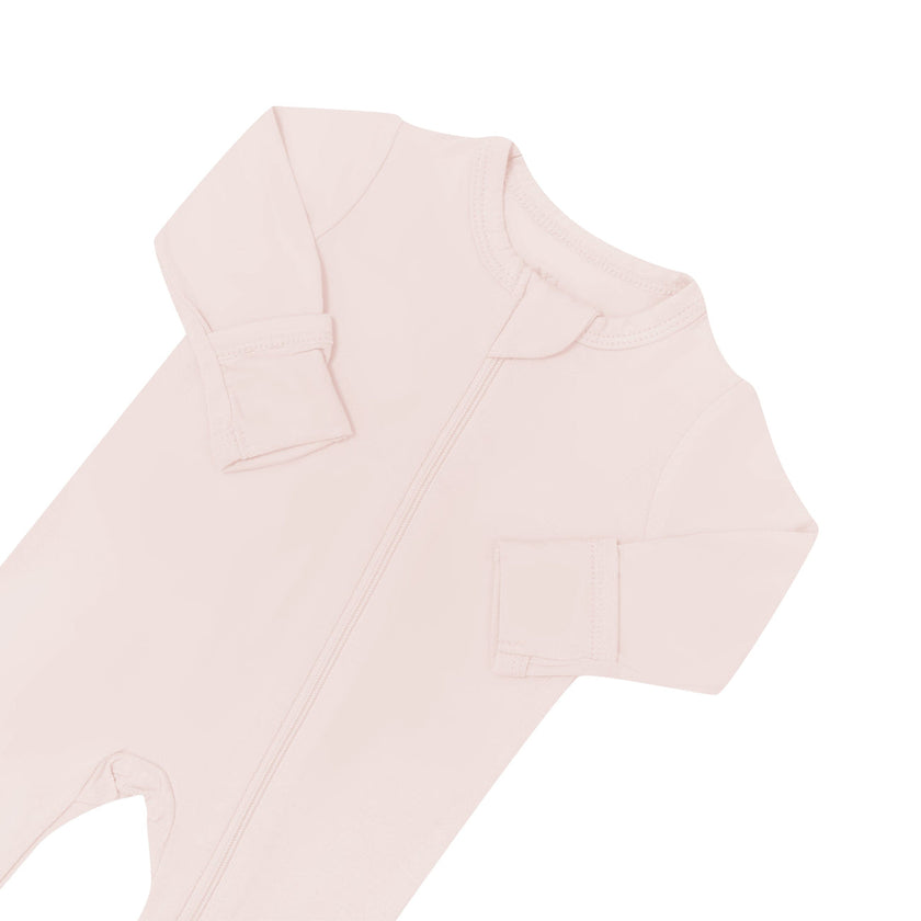Kyte Baby Zippered Footie Blush